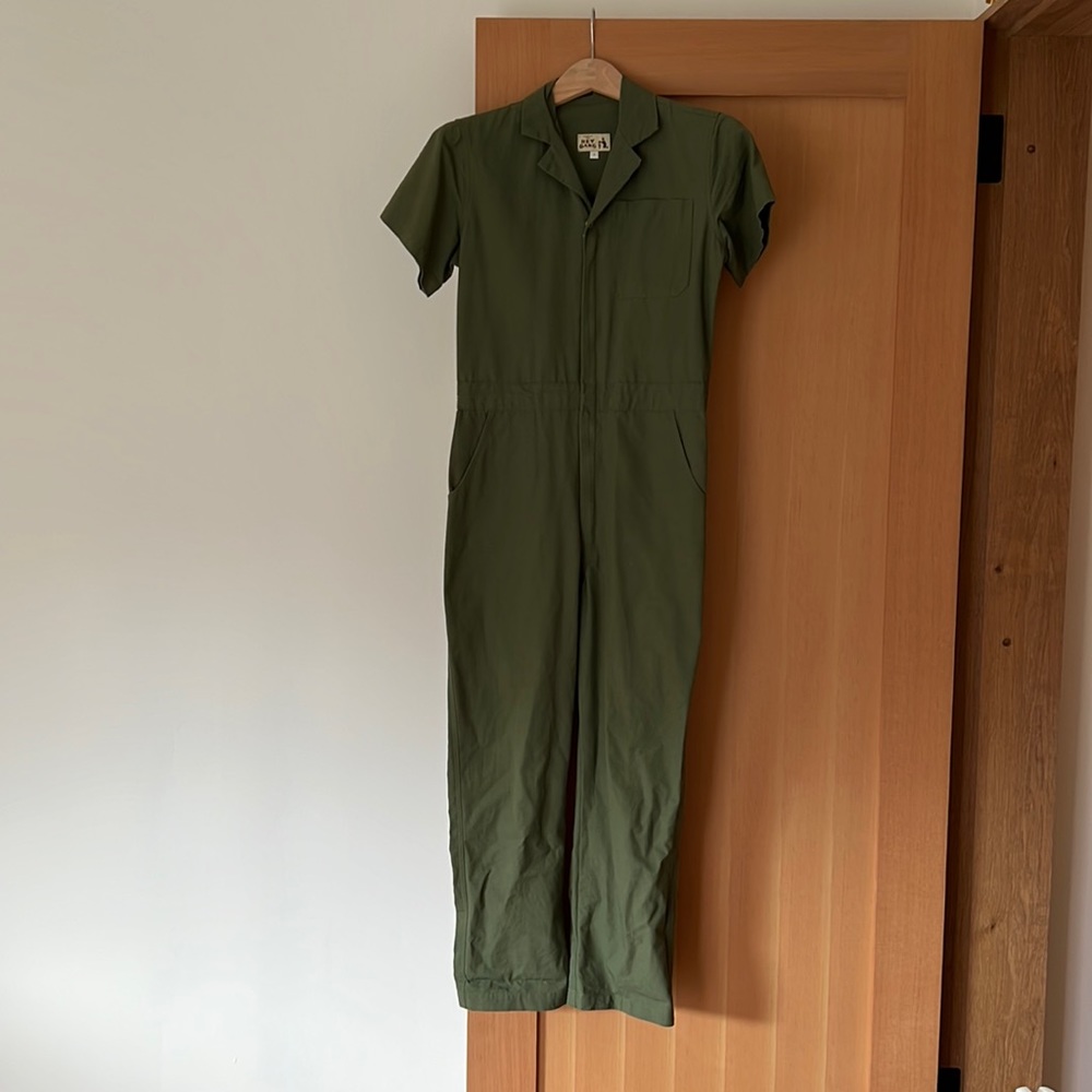 Hey Gang Jumpsuit - Army Green